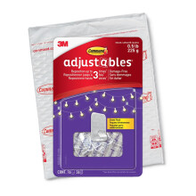 Command Adjustables Repositionable 1/2 lb Clips 16 Hooks 36 Strips/Pack