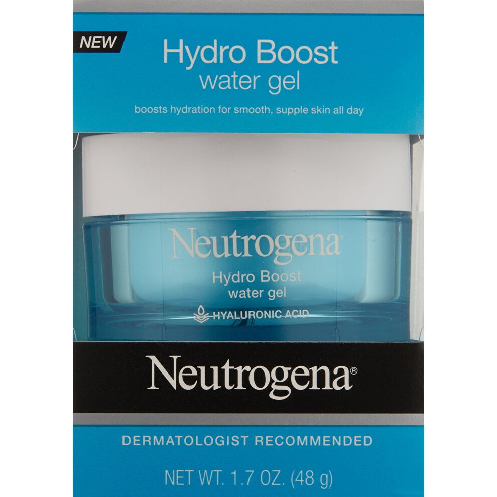 Neutrogena Hydro Boost Hyaluronic Acid Hydrating Water Face Gel Moisturizer For Dry Skin 2 Pack (1.7 Fl. Oz)