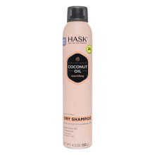 HASK Shampoo Seco Nutritivo de Coco para todos os tipos de cabelo sem alumnio, sem sulfatos, parabenos, ftalatos, glten ou cores artificiais -