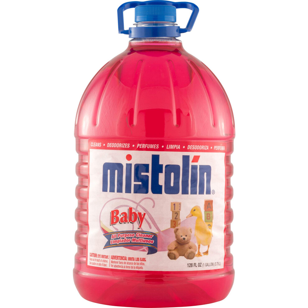 Mistolin Baby Powder All Purpose Cleaner 128 Fl Oz 1 gallon Longer Lasting Multi Purpose Cleaner Best Cleaner for Floors Bathrooms & Kitche
