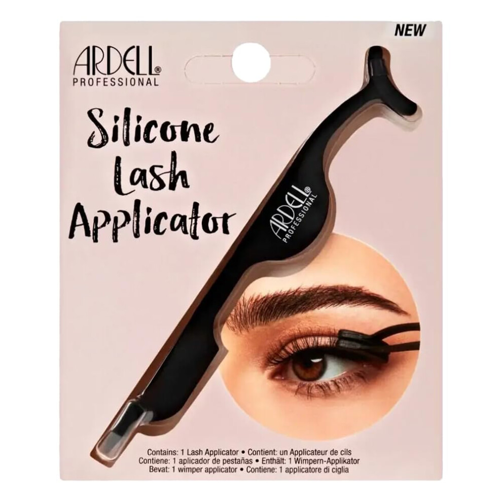 Ardell Silicone Lash Applicator Tool  Eyelash Tweezers for Lash Cluster  Strip Lashes Application  Soft Grip & Durable Design  Black