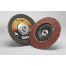 3M Cubitron II Flap Disc 969F 40+ T29 Quick Change 7 in x 5/8""""-11 Pack of 5 Polyester Backing Heavy Grinding Edge Deburring Aggressive W