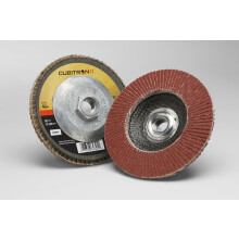 3M Cubitron II Flap Disc 969F 40+ T29 4 in x 3/8""""-24 Pack of 10 Polyester Backing Heavy Grinding Edge Deburring Aggressive Weld Removal