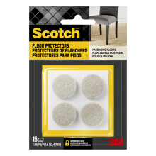 Scotch Filzpads Filzbden zum Schutz von Holzbden rund 1 Zoll Durchmesser beige 16 Pads