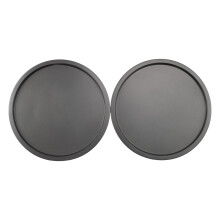 GoodCook Everyday set van 2 stalen pizzapannen met anti-aanbaklaag, set van 25 cm, grijs