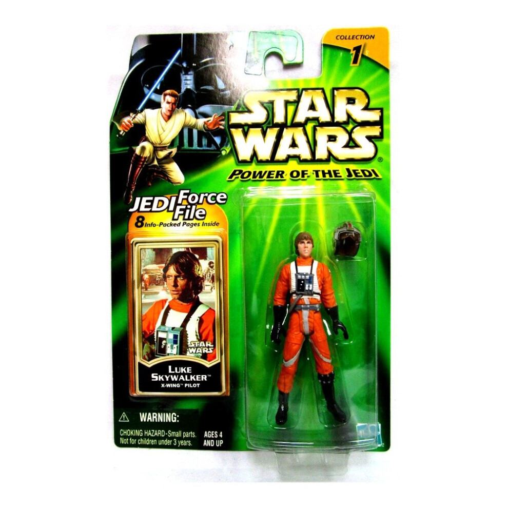 Hasbro Star Wars Power Of The Jedi With Jedi Force File/Luke Skywalker