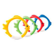 Intex Underwater Swimming Diving Pool Water Toy Rings 4 Pack Multiple Colors