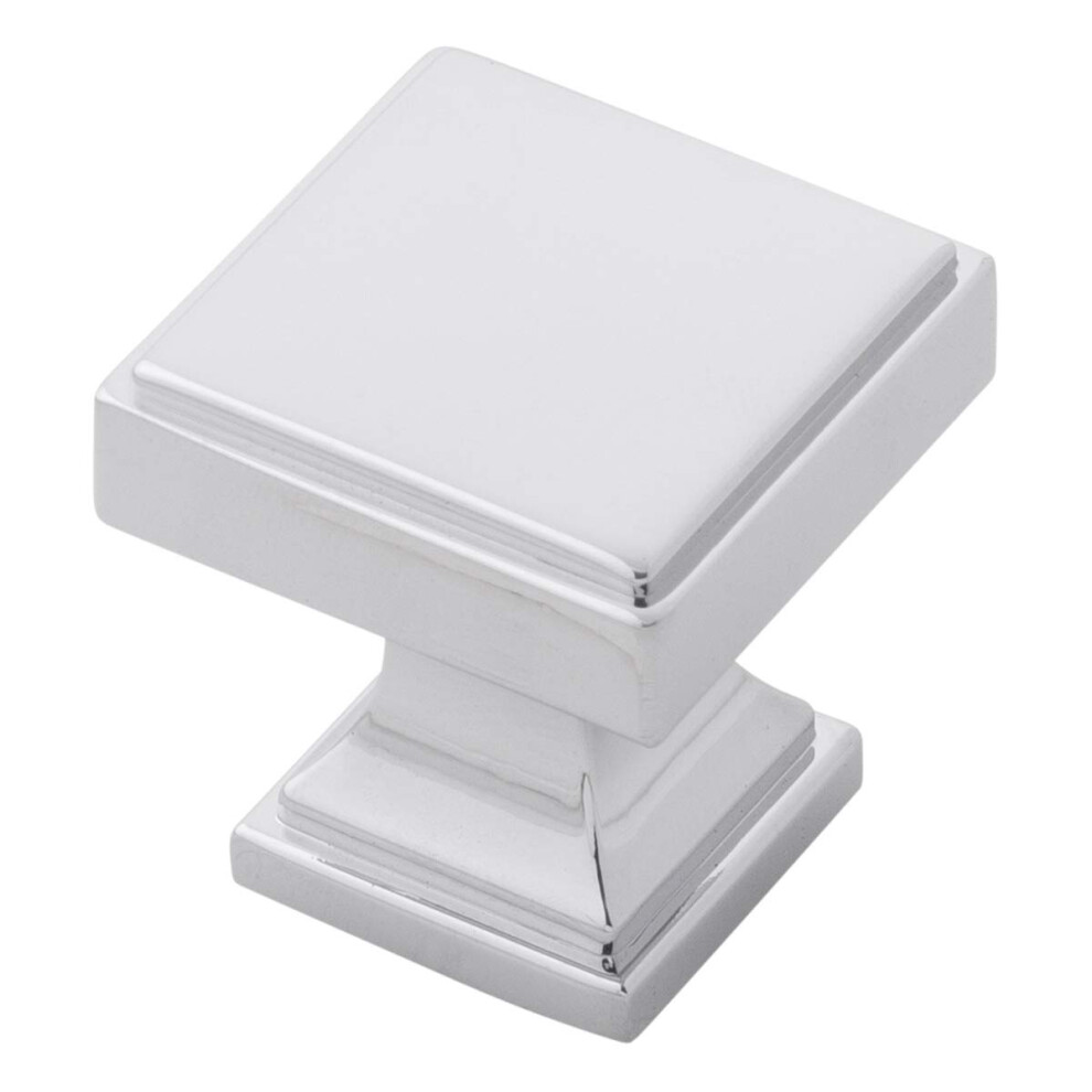 Belwith-Keeler B077458-Ch Brownstone Collection Knob 1-1/8 Inch Square Chrome Finish 078555891121