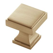 Belwith Keeler B077458-CBZ Brownstone Collection Knob 1-1/8 Inch Square Champagne Bronze Finish