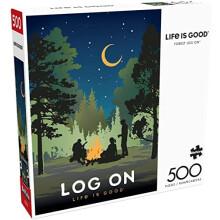Buffalo Games - Life is Good - Forest Log On - 500 Piece Jigsaw Puzzle for Adults -Challenging Puzzle Perfect for Game Nights - Finished Size is