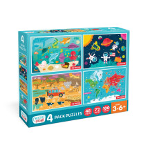 Chuckle & Roar - Space Ocean Safari World Map Puzzles - Engaging and Educational Puzzles for Kids - Larger Pieces Designed for Preschool Hands
