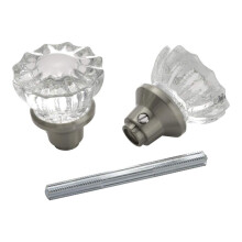Belwith Products 1140-SN 2-pak d?rknop glas med spindel poleret messing