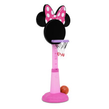 Conjunto de basquete de plstico Delta Children Minnie Mouse inclui cesta de basquete, 1 basquete e bomba de bola