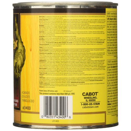 Cabot Australian Timber Oil Στρώμα και Προστατευτικό Ξύλου, Φυσικό, 1 Quart 1