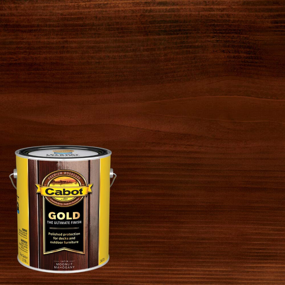 Cabot 140.0003473.007 Gold Finish, Translucent, Moonlit Mahogany, Satin - 1 Gallon 080351812798