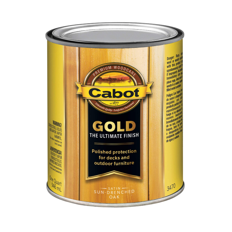 Cabot 140.0003470.005 Gold Finish Translucent Sun-Drenched Oak Satin - 1 Quart