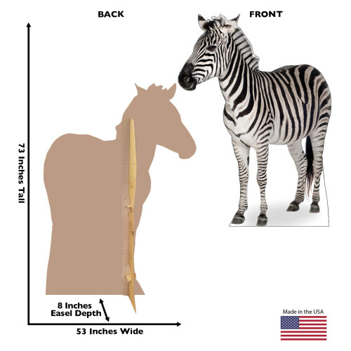 Kartonnen mensen Zebra levensgrote kartonnen uitsnede Standup 1