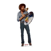 Cardboard People Bob Ross & Vriend Levensgrote Kartonnen Snijmal