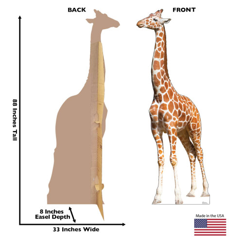 Kartonnen mensen Giraffe levensgrote kartonnen uitsnede Standup 1
