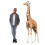 Kartonnen mensen Giraffe levensgrote kartonnen uitsnede Standup 3