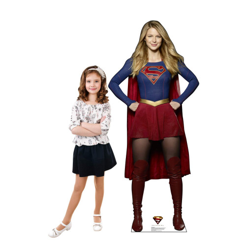 Kartonnen mensen Supergirl levensgrote kartonnen uitsnede Standup 1