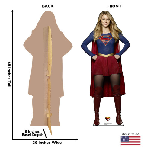 Kartonnen mensen Supergirl levensgrote kartonnen uitsnede Standup 2