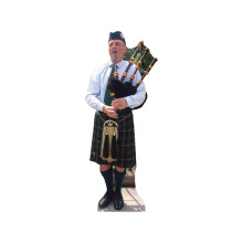 Kartonnen mensen Bagpiper levensgrote kartonnen uitsnede Standup