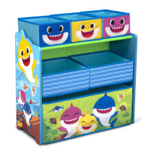 Baby Shark Design & Store Organizador de armazenamento de brinquedos com 6 compartimentos da Delta Children