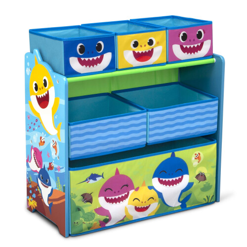 Delta Children Baby Shark 6 Bin Speelgoedopslag Organizer van Delta Children