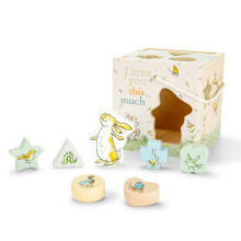 I bambini preferivano indovinare quanto ti amo Strere a forma di legno per i pi piccoli giocattoli Montessori per 1 anno con manico di corda 7 blocc