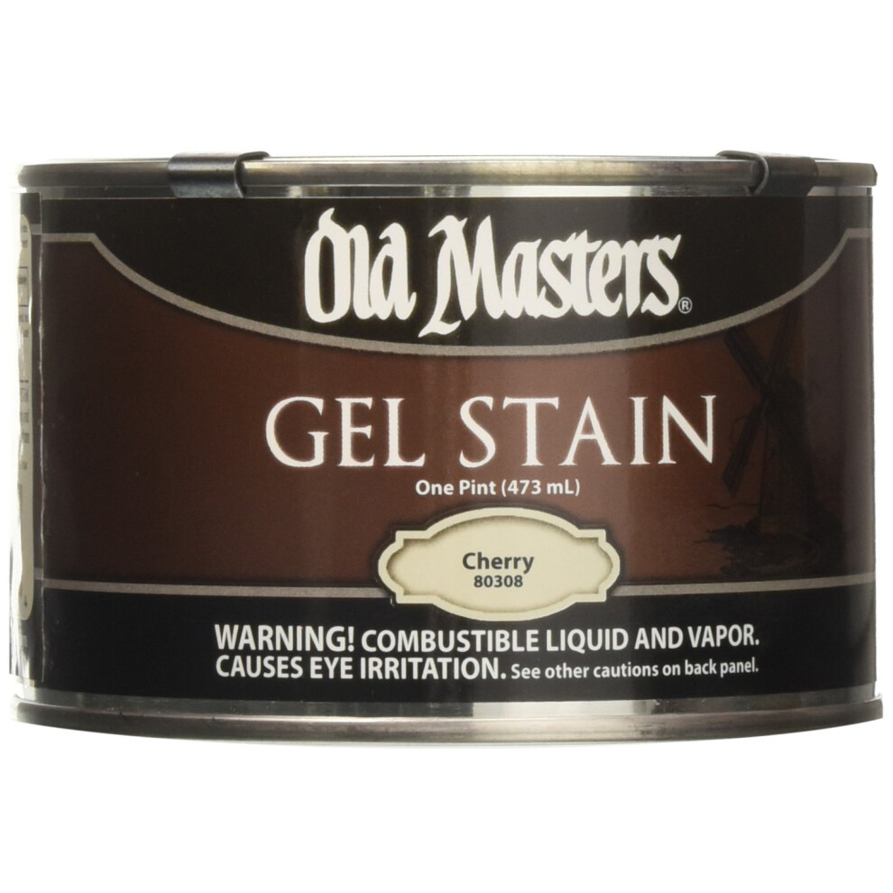 Old Masters 80308 Oil Based Gel Stain 1 Pint Cherry 16 Fl Oz 086348803084