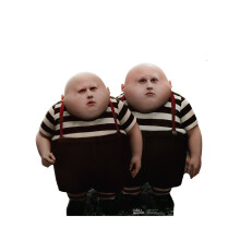 Kartonnen mensen Tweedle Dee & Tweedle Dum levensgrote kartonnen uitsnede Standup - Disney's Alice in Wonderland (2010)