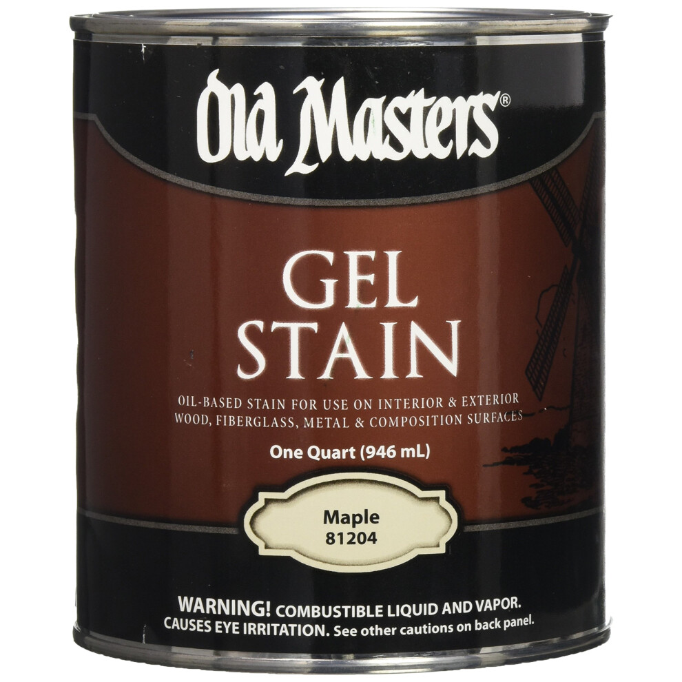 Old Masters 4-Pack Of 1 Qt 81204 Maple Oil-Based Gel Stain 086348812048