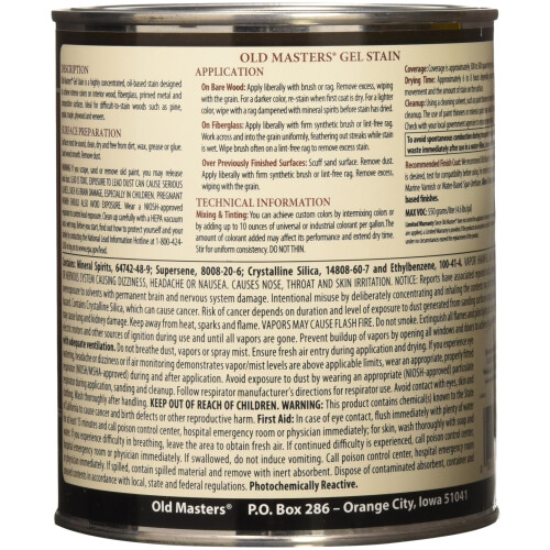 Old Masters 24982 81304 Gelbeits Ceder 1 Quart 1