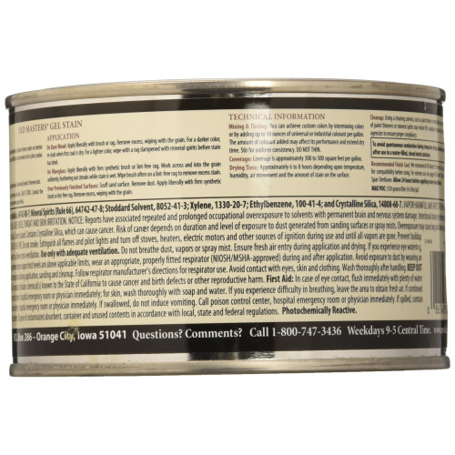 Old Masters 81808 Γέλη Χρώματος 473ml, Αμερικανικό Καρυδί 1