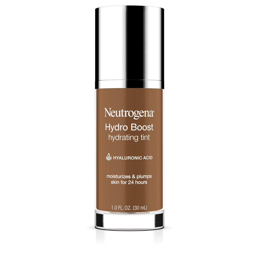 Neutrogena Hydro Boost Hydrating Tint with Hyaluronic Acid  Lightweight Water Gel Formula  Moisturizing  Oil-Free & Non-Comedogenic Liquid Founda