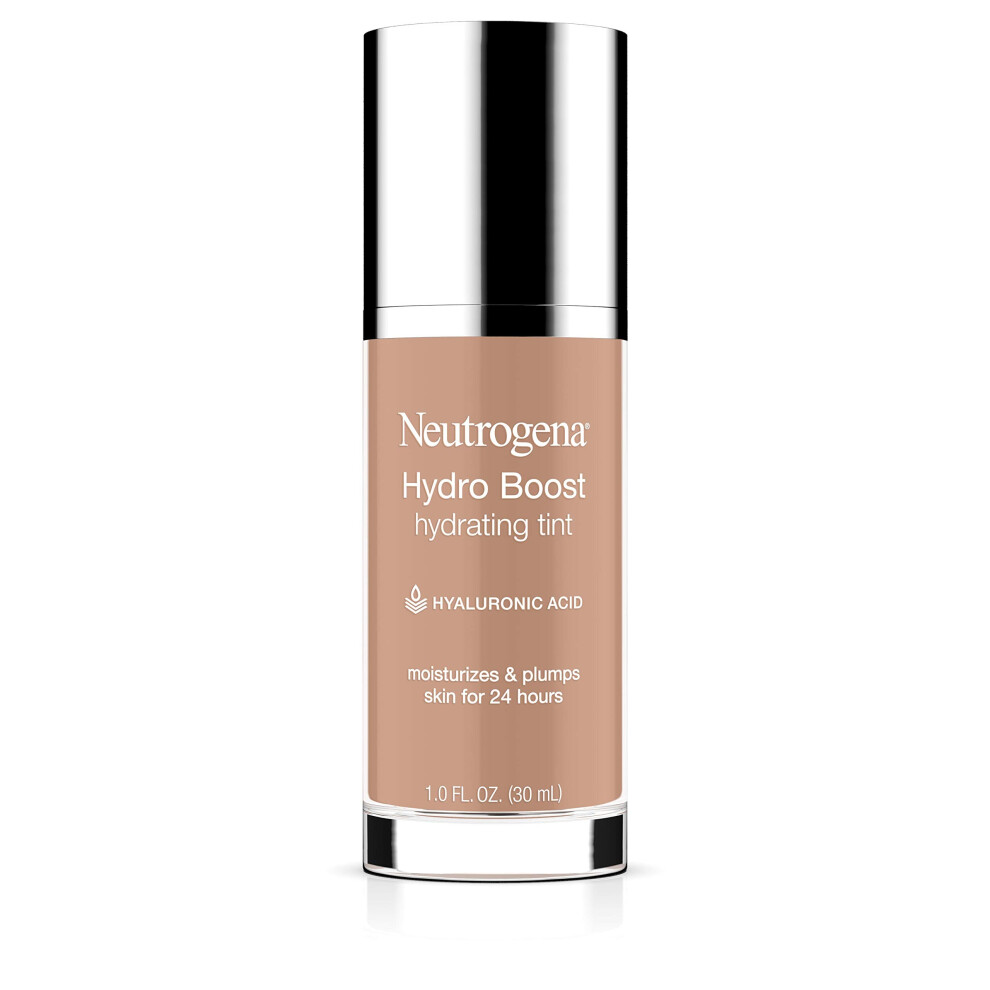 Neutrogena Hydro Boost Hydrating Tint with Hyaluronic Acid  Lightweight Water Gel Formula  Moisturizing  Oil-Free & Non-Comedogenic Liquid Founda