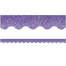 PURPLE SPARKLE SCALLOPED BORDER