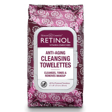 Retinol Anti-Aging Rengöringsservetter - Allt-i-ett Rengörare, Toner & Sminkborttagare