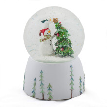 Dekorieren Schneemann Freunde 100 mm Wasserkuppel spielt Melodie Holly Jolly Christmas