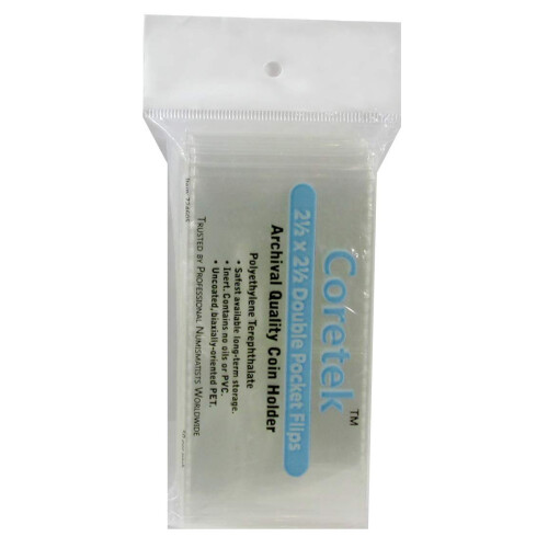 Coretek Museum Quality 2.5 x 2.5"""""""" Coin Flips 50 Pack