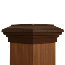 6x6 Marrn Post Flat Tap ms comn (5.5 """" x5.5 """") Post tratado con presin. Newel Newport Top para buzones y mazos de cercas al aire libre por