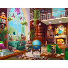 Springbok The Library 500 Piece Jigsaw Puzzle for Adults - Cozy Library for Booklovers - Unique Cut and Perfectly Fit Pieces - Finished Size 23.5