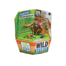 Wild Scenes Orangutans 'Treetop Adventure - Grow & Play Kit Miljvnligt vilda djurlivskonservering Toy - Animal Playset fr barn i ldrarna 4 oc