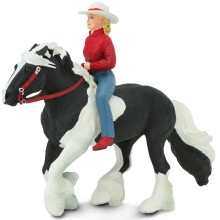 Safari Ltd. Audrey on Streaming Light Toy Set - Lifelike Horse Rider figur -utbildningsleksak för pojkar flickor och barn i åldrarna 3