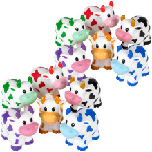 Rhode Island Novelty 2 Inch Rubber Water Squirting Cows One Dozen Assorted