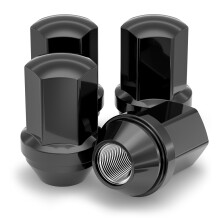 White Knight M14x1,5 Massivstck (Schwarzchrom) Factory Style (1,78 Zoll) fr Silverado Suburban Tahoe Traverse Sierra Yukon Escalade XTs und GM