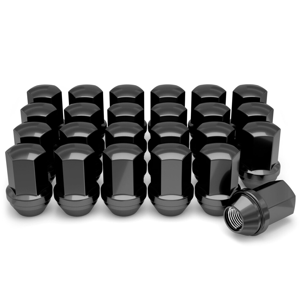 Knight-Press Knight M14x1.5 Solid Piece ( Chrome) Factory Style (1.78"""") For Silverado Suburban Tahoe Traverse Sierra Yukon Escalade Xts And Gm White/Black