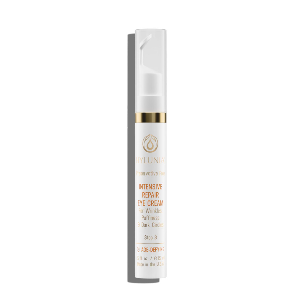 Hylunia Cream/Dark Intensive Repair Eye - Hydrating & Firming With Peptides Vitamin C & Hyaluronic Acid - Reduces Circles Puffiness & Fine Line