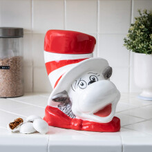 Vandor Dr. Seuss Cat in The Hat Jarra de biscoitos de cermica esculpida